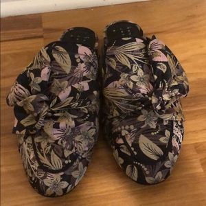 Purple flower loafers